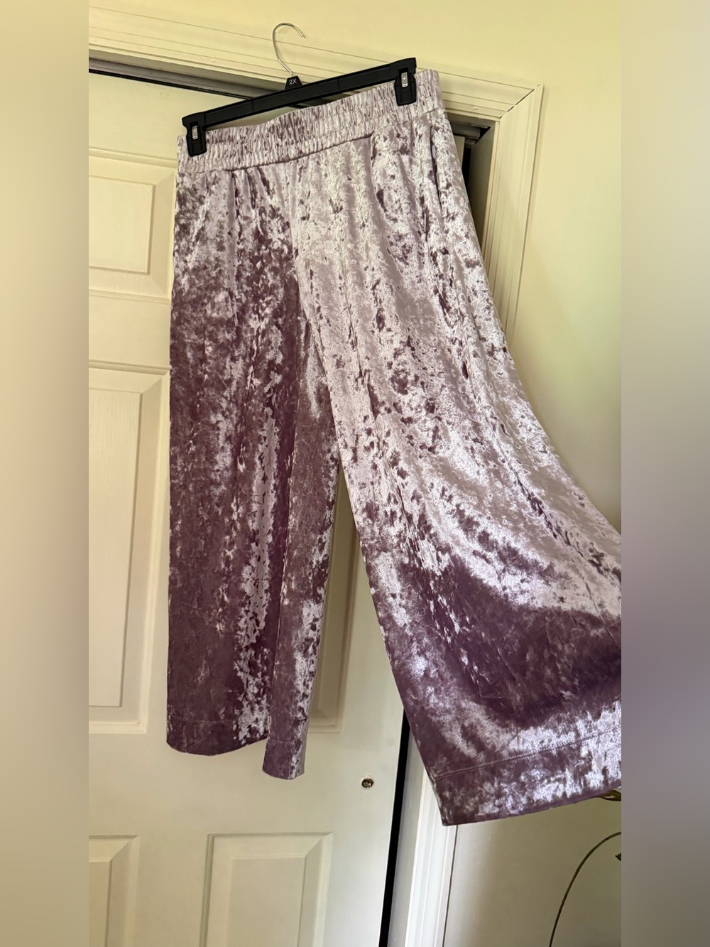 Velvet Wide-Leg Pants - Lavender by A New Day